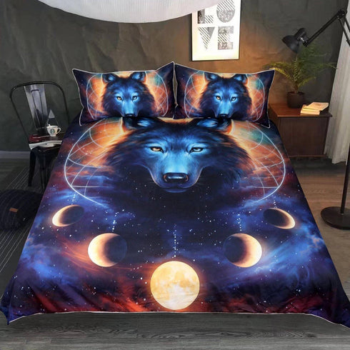 Housse de Couette Loup Lunaire